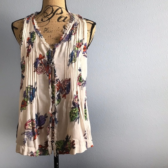 Anthropologie Tops - Anthropologie Maeve Saona Floral Swing Blouse
